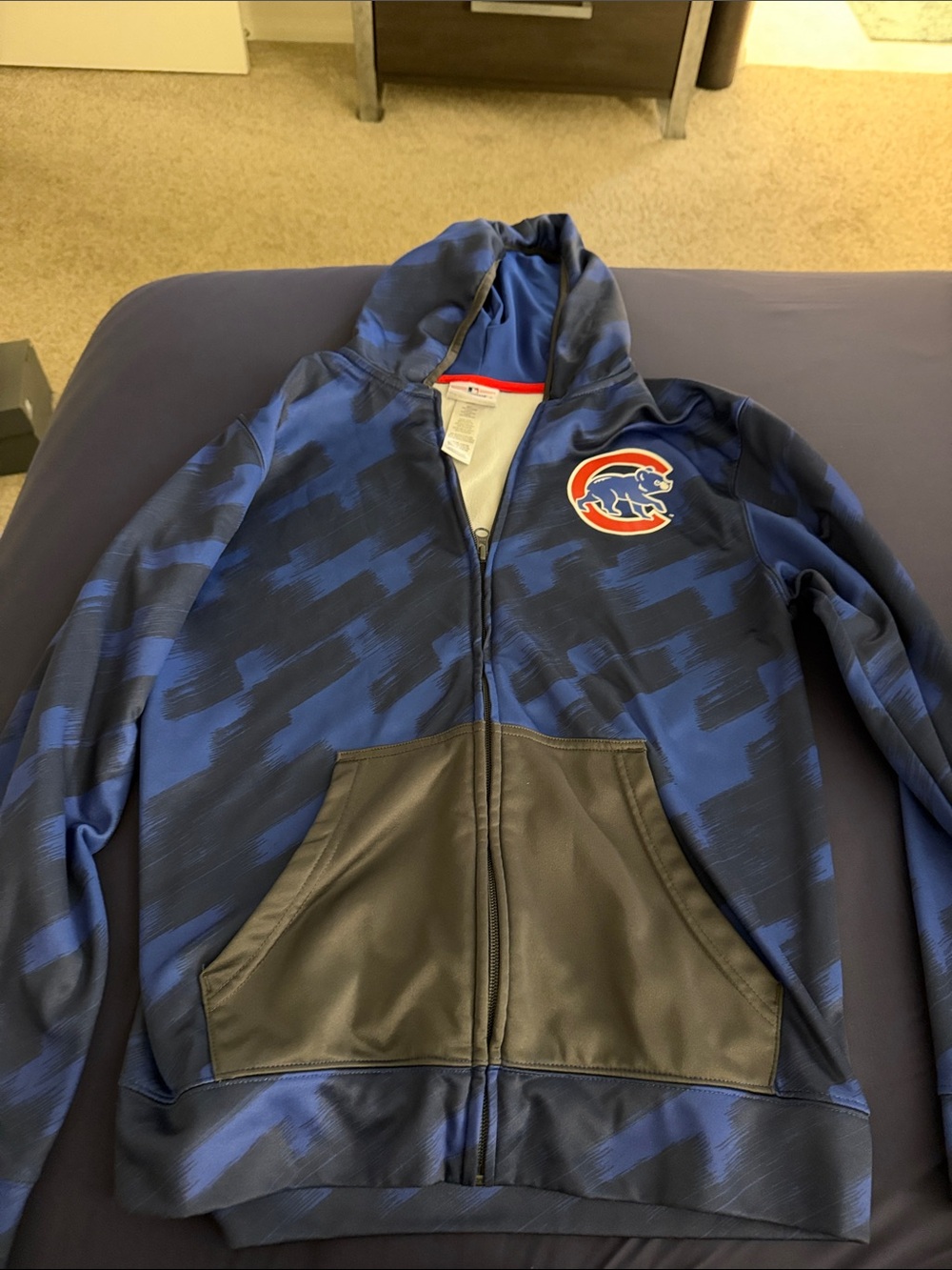 Chicago Cubs Full-Zip Hooded Jacket youth Large